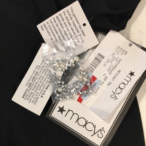 Betsy & Adam Womens Black Embellished Formal Dress Gown Plus 16W - Picture 10 of 12